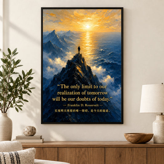 Peak Waves Combined Roosevelt Canvas Wall Art | black_independent_close