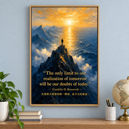 Peak Waves Combined Roosevelt Canvas Wall Art | brown_independent_close