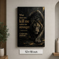 Dark Lion Nietzsche Adversity Resilience Canvas Wall Art - 04_sku_12x18_wall