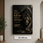 Dark Lion Nietzsche Adversity Resilience Canvas Wall Art - 04_sku_12x18_wall