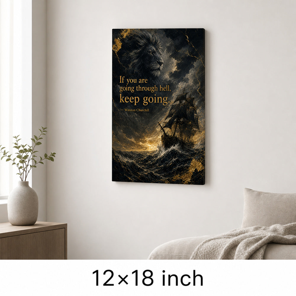 Ship Lion Fusion Churchill Adversity Resilience Canvas Wall Art - 04_sku_12x18_wall