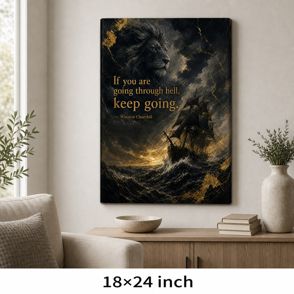 Ship Lion Fusion Churchill Adversity Resilience Canvas Wall Art - 05_sku_18x24_wall