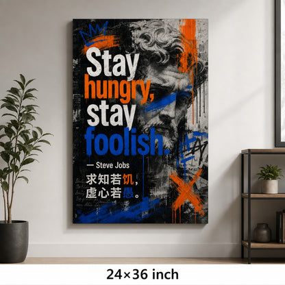 Graffiti Classical Portrait Jobs Canvas Wall Art - 06_sku_24x36_wall