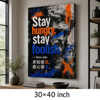 Graffiti Classical Portrait Jobs Canvas Wall Art - 07_sku_30x40_wall