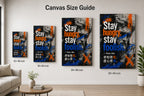 Graffiti Classical Portrait Jobs Canvas Wall Art - 08_size_comparison