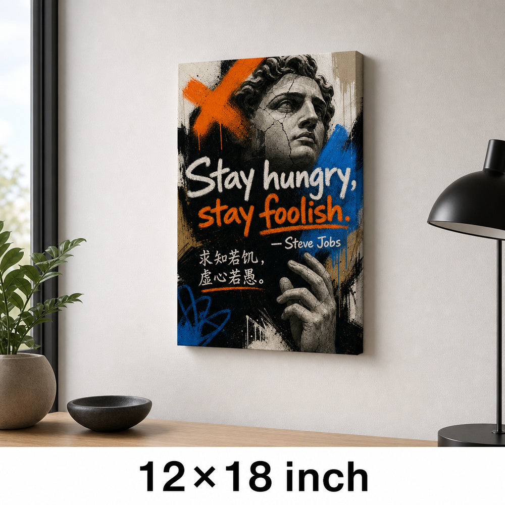 Graffiti Sculpture Jobs Canvas Wall Art - 04_sku_12x18_wall