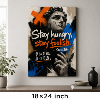 Graffiti Sculpture Jobs Canvas Wall Art - 05_sku_18x24_wall