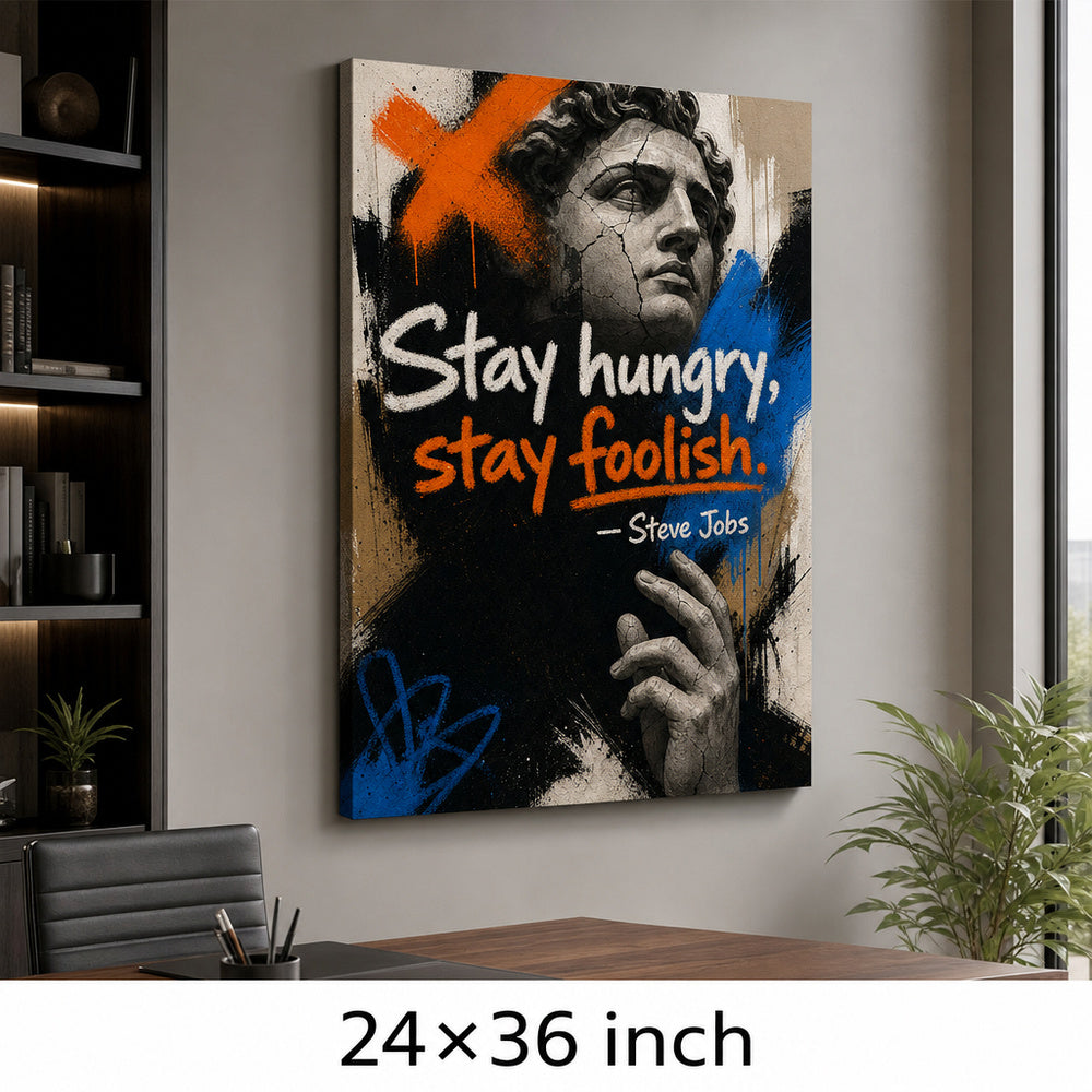 Graffiti Sculpture Jobs Canvas Wall Art - 06_sku_24x36_wall