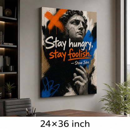 Graffiti Sculpture Jobs Canvas Wall Art - 06_sku_24x36_wall