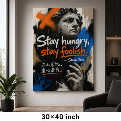 Graffiti Sculpture Jobs Canvas Wall Art - 07_sku_30x40_wall