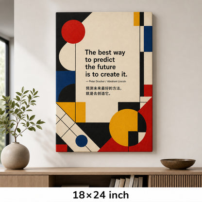Bauhaus Geometric Future Drucker Lincoln Canvas Wall Art - 05_sku_18x24_wall