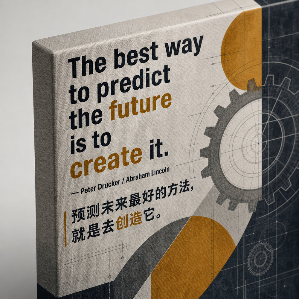 Industrial Mechanical Future Drucker Lincoln Canvas Wall Art - 03_detail_closeup