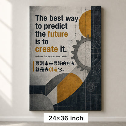 Industrial Mechanical Future Drucker Lincoln Canvas Wall Art - 06_sku_24x36_wall
