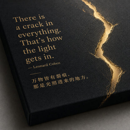 Black Stone Healing Light Leonard Cohen Canvas Wall Art - 03_detail_closeup