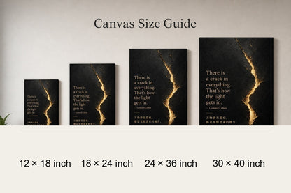 Black Stone Healing Light Leonard Cohen Canvas Wall Art - 08_size_comparison