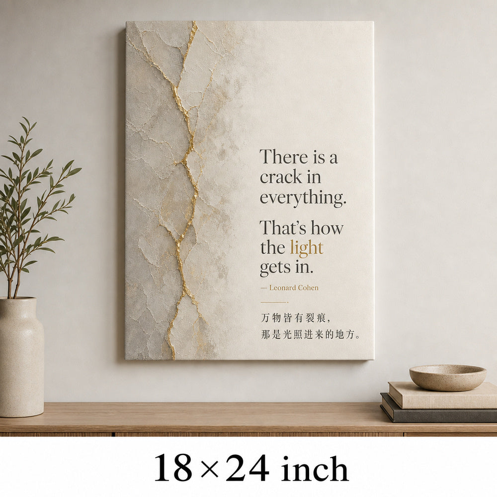 Minimal Gallery Split Layout Leonard Cohen Canvas Wall Art - 05_sku_18x24_wall