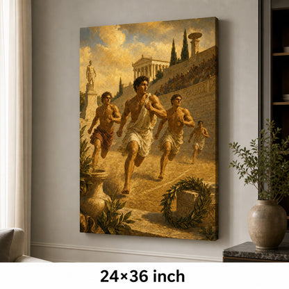 Ancient Greek Runners Classical Sports Oil Painting Canvas Wall Art - 06_sku_24x36_wall