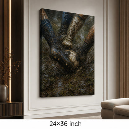 Muddy Tackle Boots Football Oil Painting Canvas Wall Art - 06_sku_24x36_wall