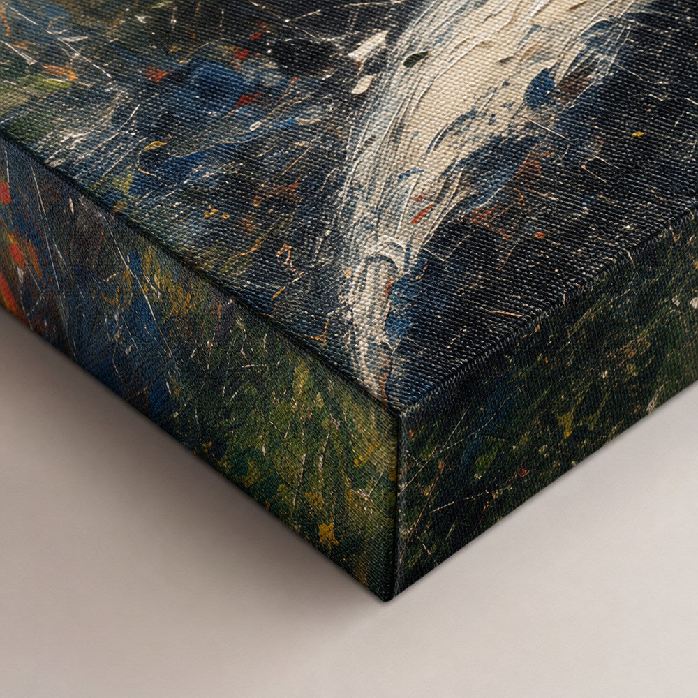 Final Whistle Abstract Football Motion Oil Painting Canvas Wall Art - 03_detail_closeup