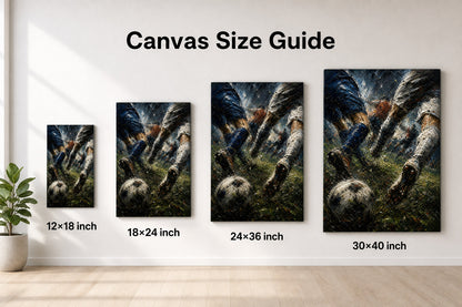 Final Whistle Abstract Football Motion Oil Painting Canvas Wall Art - 08_size_comparison