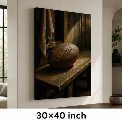 Vintage Leather Football Locker Bench Oil Painting Canvas Wall Art - 07_sku_30x40_wall