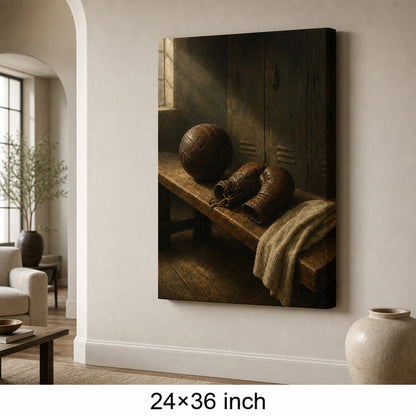 Vintage Sports Equipment Still Life Oil Painting Canvas Wall Art - 06_sku_24x36_wall