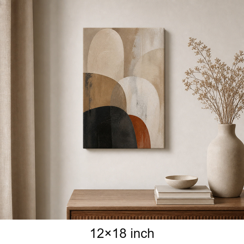 Neutral Abstract Soft Arch Forms Canvas Wall Art - 04_sku_12x18_wall