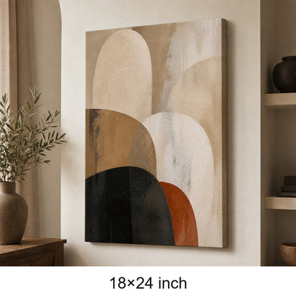 Neutral Abstract Soft Arch Forms Canvas Wall Art - 05_sku_18x24_wall