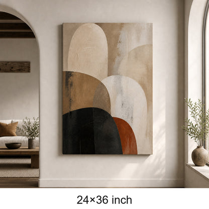 Neutral Abstract Soft Arch Forms Canvas Wall Art - 06_sku_24x36_wall