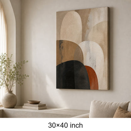 Neutral Abstract Soft Arch Forms Canvas Wall Art - 07_sku_30x40_wall