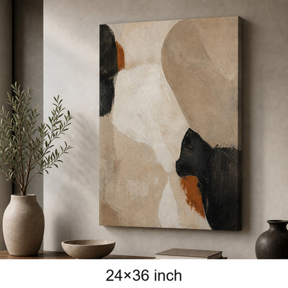 Neutral Abstract Layered Stone Blocks Canvas Wall Art - 06_sku_24x36_wall