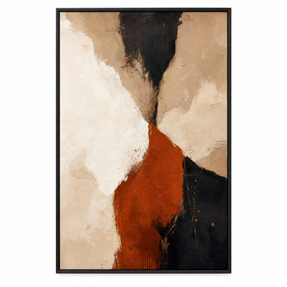 Neutral Abstract Sienna Balance Canvas Wall Art | black_sku