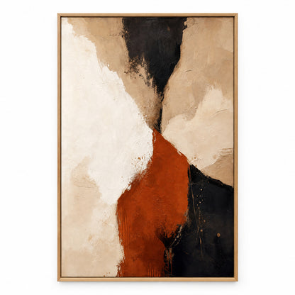 Neutral Abstract Sienna Balance Canvas Wall Art | brown_sku