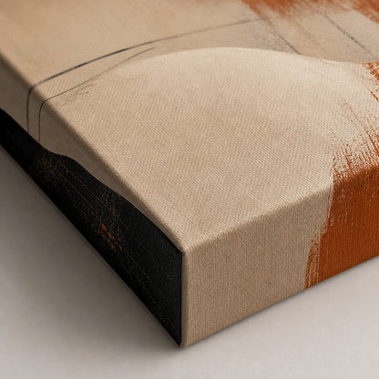 Neutral Abstract Black Taupe Anchor Canvas Wall Art - 03_detail_closeup