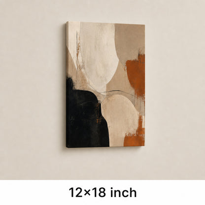 Neutral Abstract Black Taupe Anchor Canvas Wall Art - 04_sku_12x18_wall