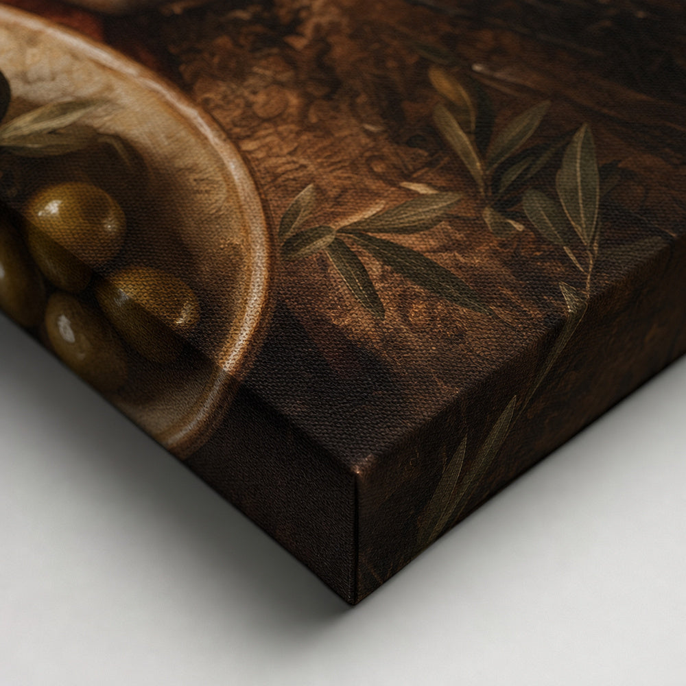 Warm Dining Room Still Life Canvas Wall Art - 03_detail_closeup
