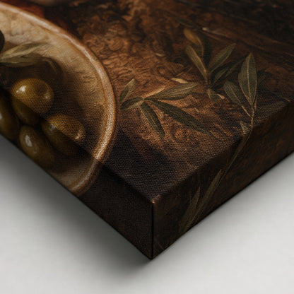 Warm Dining Room Still Life Canvas Wall Art - 03_detail_closeup