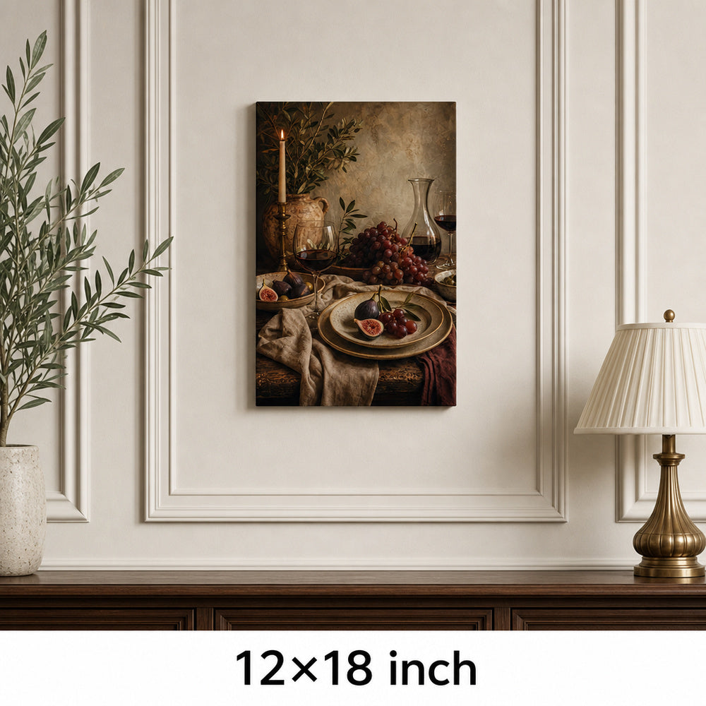 Warm Dining Room Still Life Canvas Wall Art - 04_sku_12x18_wall