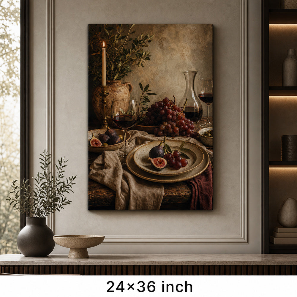 Warm Dining Room Still Life Canvas Wall Art - 06_sku_24x36_wall