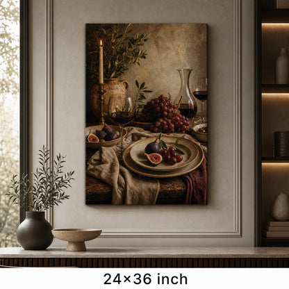 Warm Dining Room Still Life Canvas Wall Art - 06_sku_24x36_wall