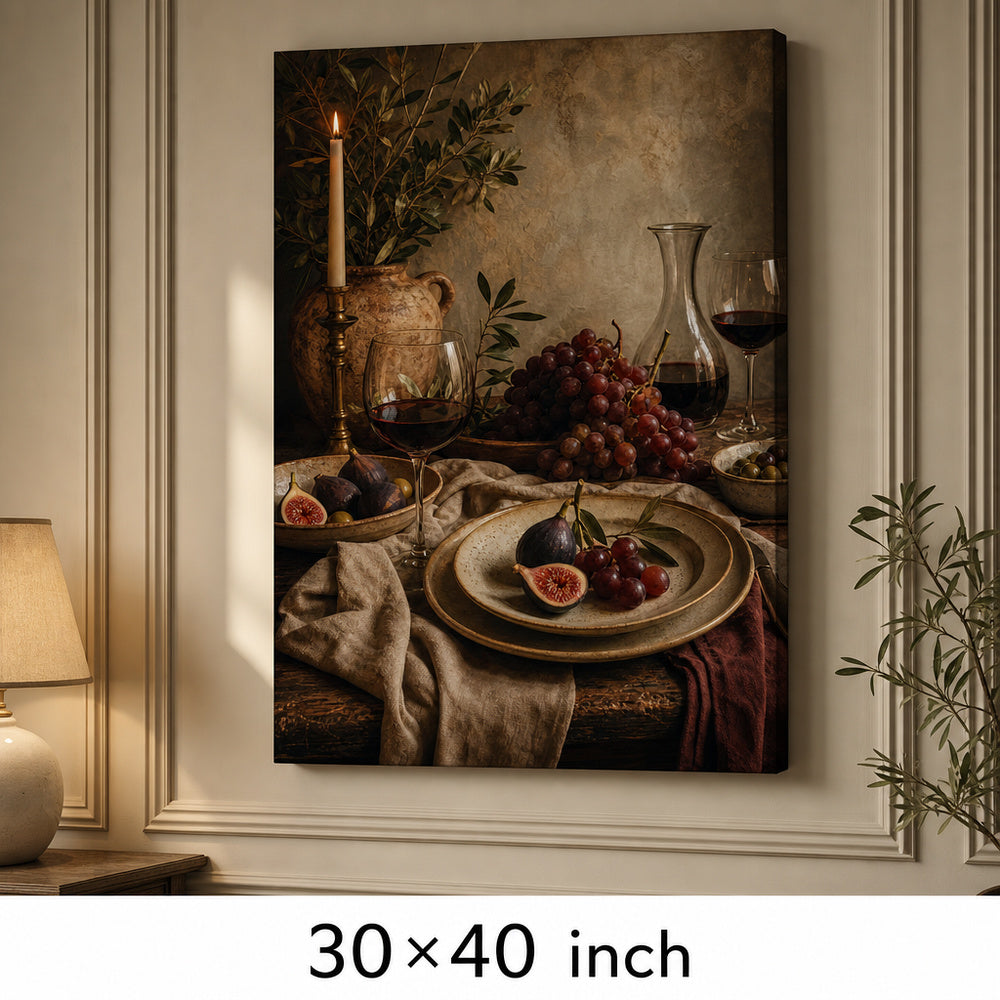 Warm Dining Room Still Life Canvas Wall Art - 07_sku_30x40_wall