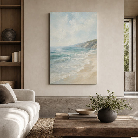 Coastal Ocean Canvas Wall Art — room scene