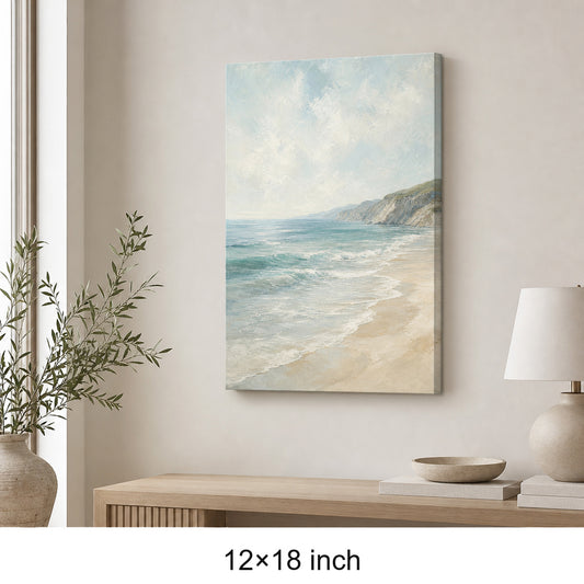 Coastal Ocean Canvas Wall Art — 12×18 room mockup