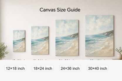 Coastal Ocean Canvas Wall Art - 08_size_comparison