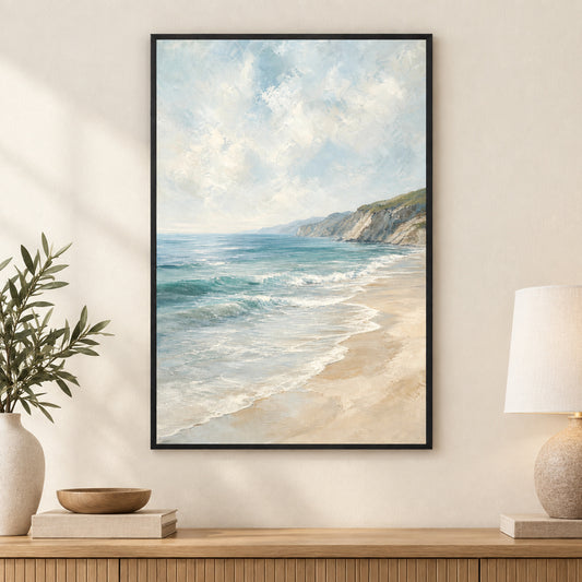 Coastal Ocean Canvas Wall Art | black_independent_close