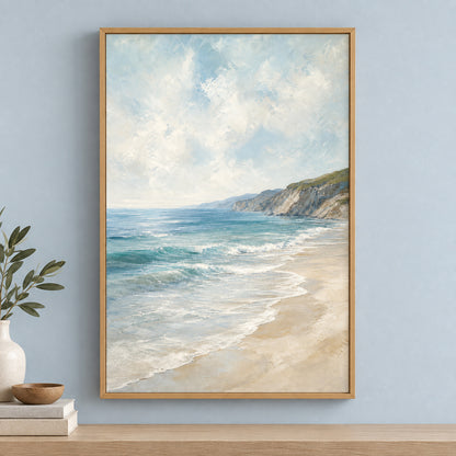 Coastal Ocean Canvas Wall Art | brown_independent_close