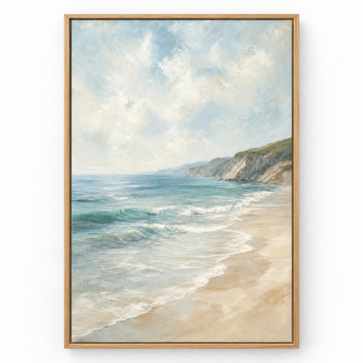 Coastal Ocean Canvas Wall Art | brown_sku
