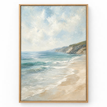 Coastal Ocean Canvas Wall Art | brown_sku