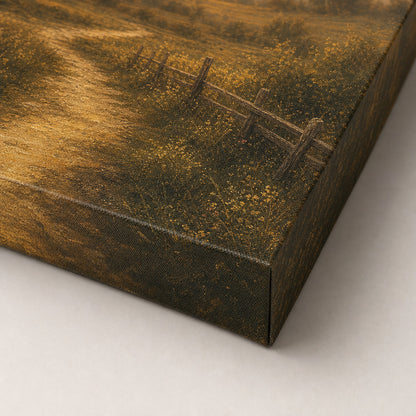Vintage Countryside Landscape Canvas Wall Art - 03_detail_closeup