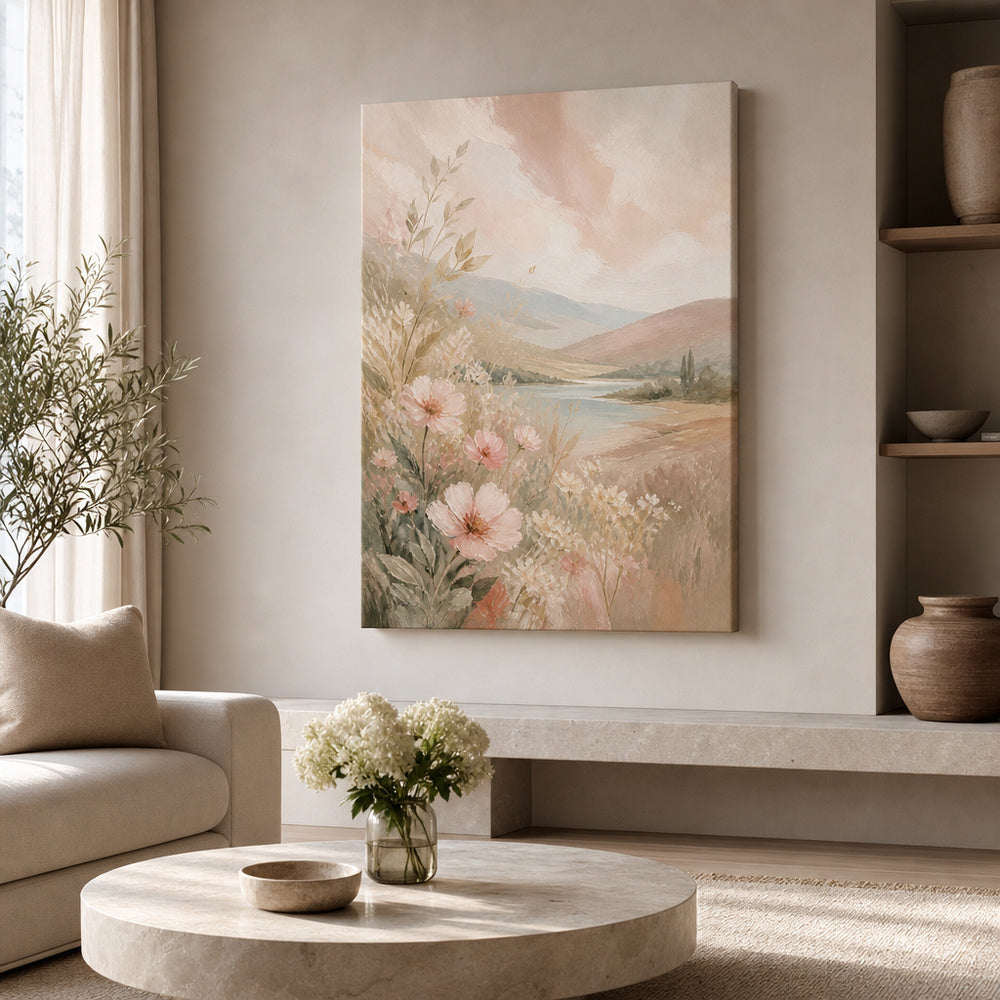 Soft Neutral Bedroom Canvas Wall Art - 02_wall_scene